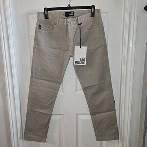 Love Moschino Beige Cotton Chino Jeans